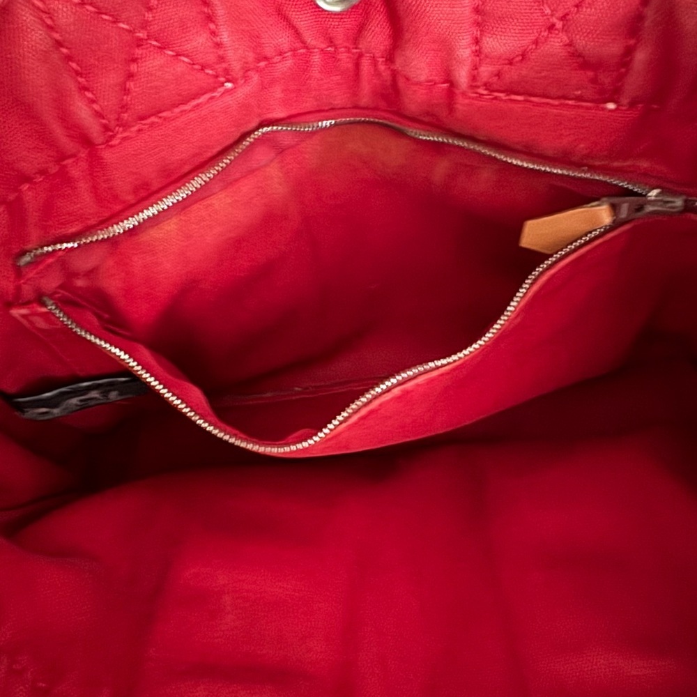 Hermès Paris Vintage Canvas Tote – Red | Rare Early Style - Picture 13 of 16